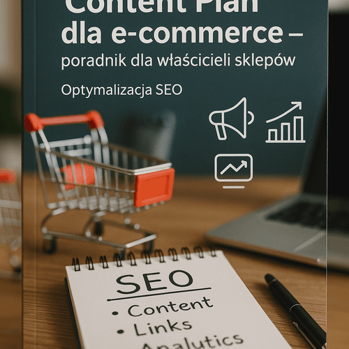 A comprehensive guide cover for e-commerce content planning and SEO optimization.